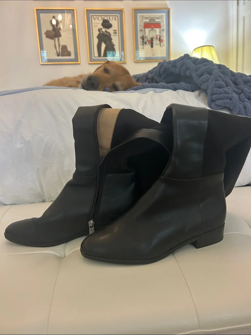 Michael Kors Black Over-the-Knee Leather Boots